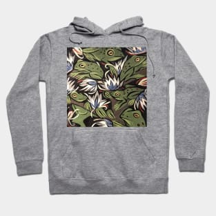 Water Lily Frogs Hoodie